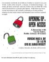 Opening Up to Open Access Flier